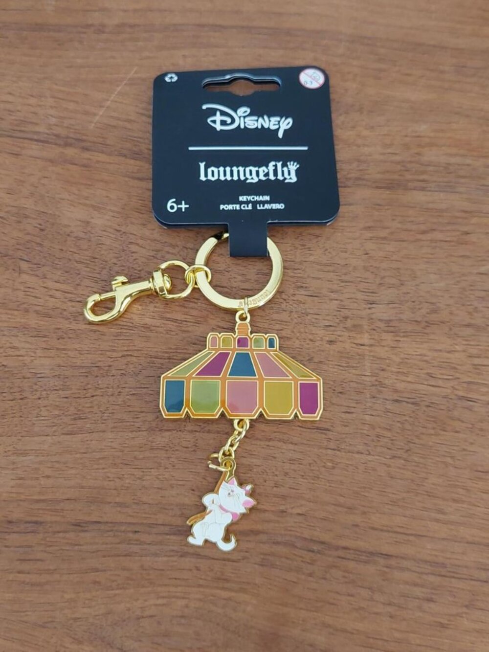 Disney Loungefly keychain aristocats marie with white cat holding a wand #lounge